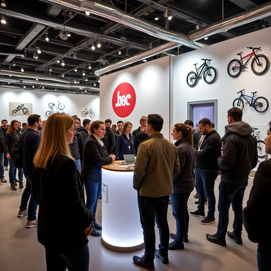 Team bei einer Fahrradmesse